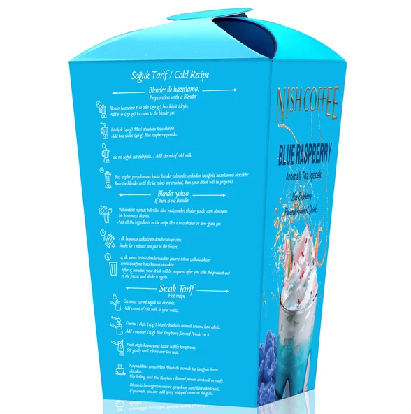 Nish Blue Raspberry Aromalı Toz İçecek 250 Gr - Resim 2