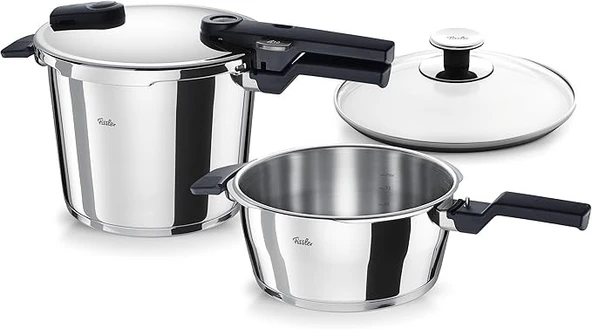 Fissler Vitaquick Glossy 6 lt + 3.5 lt Düdüklü Tencere ürün görseli 1
