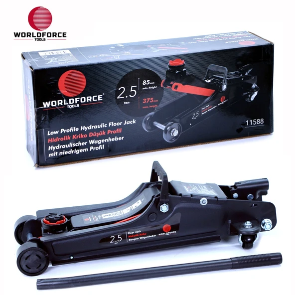 Worldforce 11588 - Hidrolik Kriko 2.5 Ton Düşük Profil (Uzun Şase) ürün görseli 1