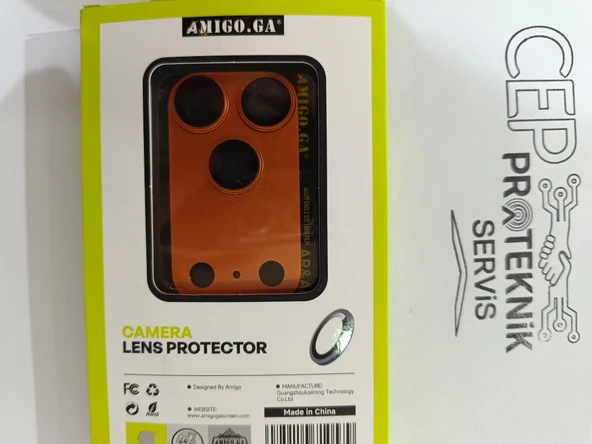 iPhone 17 Promax turuncu kamera koruyucu ürün görseli 1