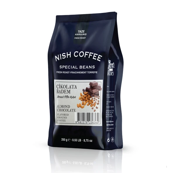 Nish Çikolata Badem Aromalı Filtre Kahve 250 gr ürün görseli 1