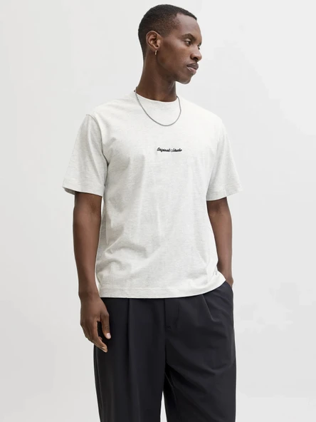 Jack&jones 12282892 0 Yaka Erkek Tshirt - Beyaz ürün görseli 1
