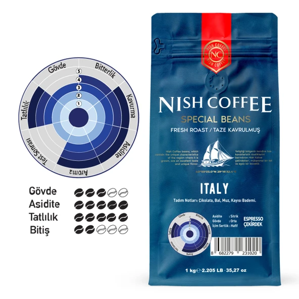 Nish Espresso Italy 1 kg - Resim 2