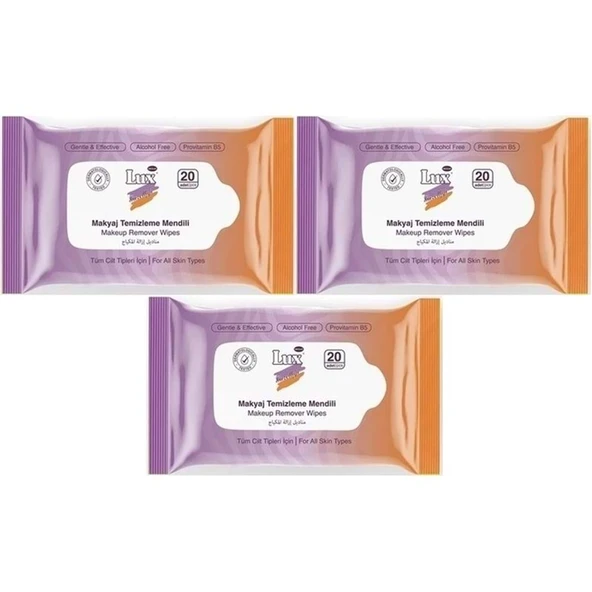 Lux Makyaj Temizleme Mendili Havlu 60 Yaprak (3PK*20) ürün görseli 1