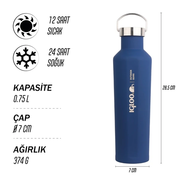 Igloo Pentagon Termos 750ml-LACİVERT - Resim 5