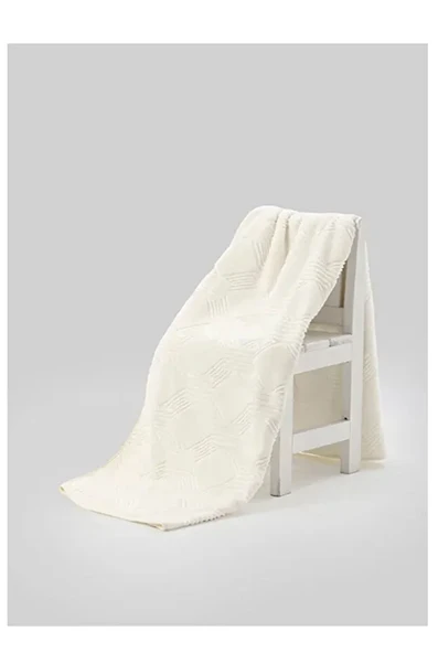 Özdilek Trendy Embos Çift Kişilik Battaniye (220x240)-Art Deco Kemik ürün görseli 1