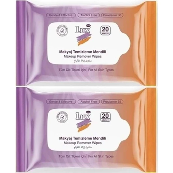 Lux Makyaj Temizleme Mendili Havlu 40 Yaprak (2PK*20) ürün görseli 1