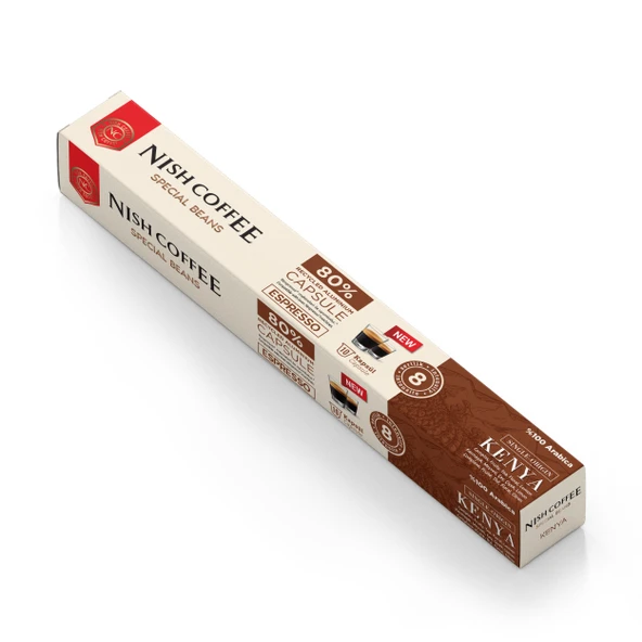 Nish Coffee  Single Orijin Kapsül Kahve Kenya (Nespresso Uyumlu)-10 Adet ürün görseli 1