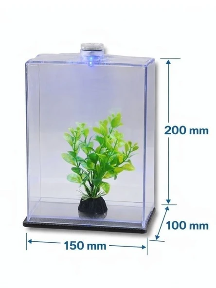 Nubios Betta Habitat Nano Işıklı Tank - Resim 2