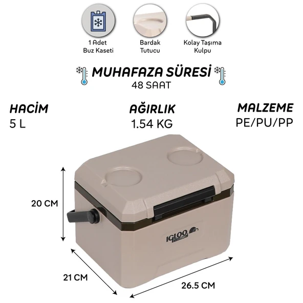 IGLOO CoreMAX 5 Buzluk 5 Litre - Resim 7