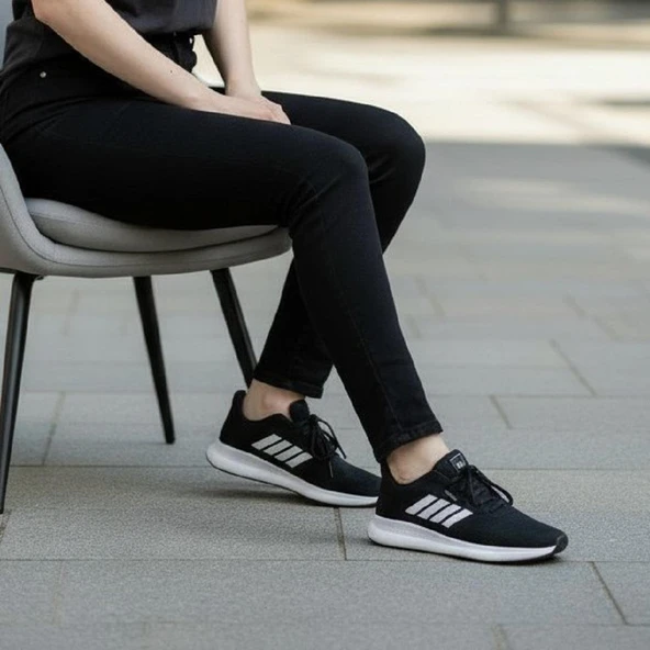 Branca 3990 tx Siyah Beyaz Fuspetli Erkek Spor Ayakkabı ürün görseli 1