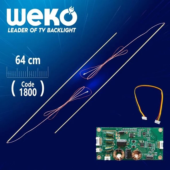 58'' Universal Monitör E-Led (7020) 640mm 12v Çift Led+Sürücü+Kablo Takım ürün görseli 1