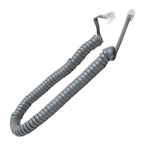 Telefon Spiral Kablo Gri ürün görseli 1