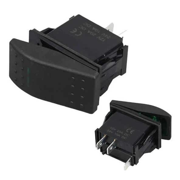 PowerMaster ﻿İnce Işık Sembollü Işıklı 3 Pinli On-Off 12-24V Marin Switch ürün görseli 1