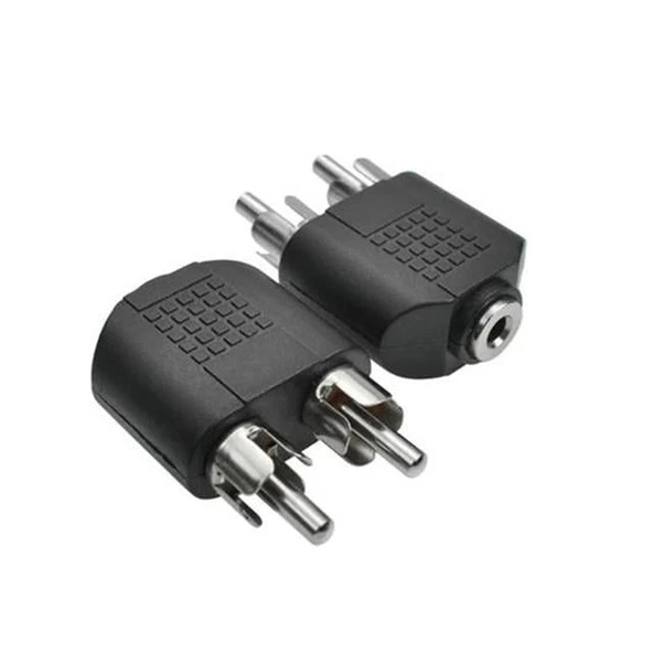 3.5 Mm Stereo Dişi  / 2 Rca Erkek Çevirici Jack ürün görseli 1