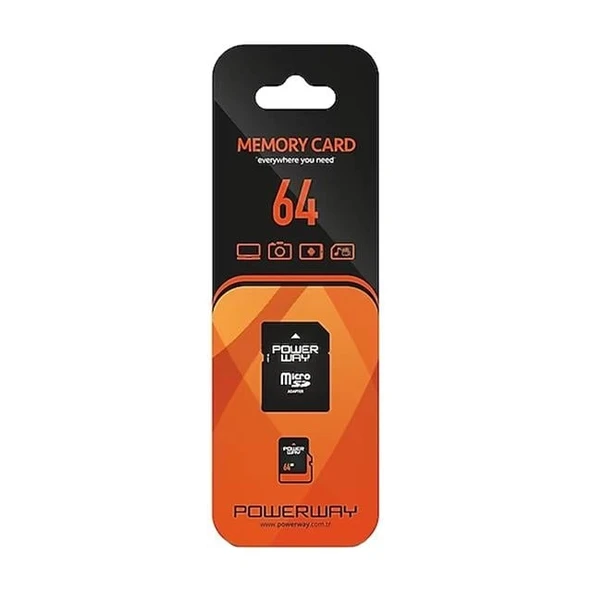 Powerway PWR-64 64 GB Micro SD Hafıza Kartı Class 10 ürün görseli 1