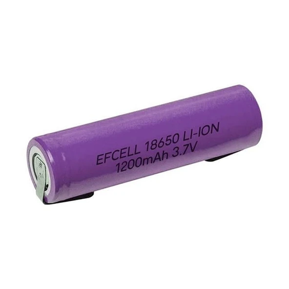 Efcell 18650 3.7 Volt 1200 mAh Başlıksız Puntalı Mavi Lityum Li-iOn Pil ürün görseli 1