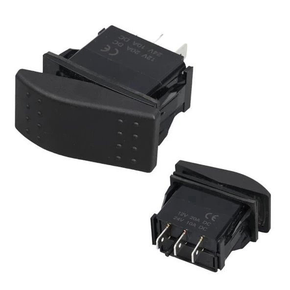 PowerMaster Sembolsüz Işıksız 3 Pinli On-Off 12-24V Marin Switch ürün görseli 1