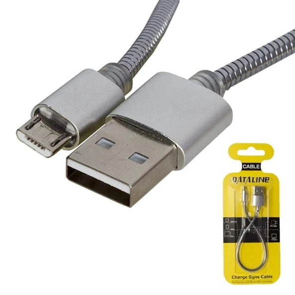 Powermaster Dataline Micro Serisi Örgülü Kısa Şarj Kablosu ürün görseli 1