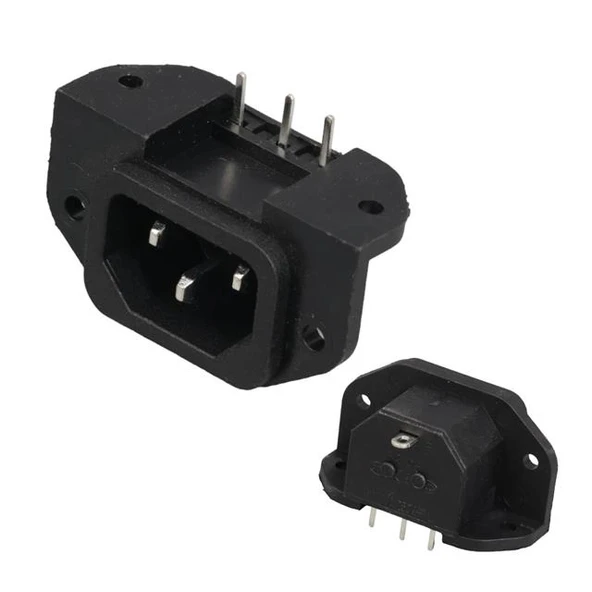 IC-212C C14 Power Soket Erkek Kulaklı 90'C Pcb ürün görseli 1