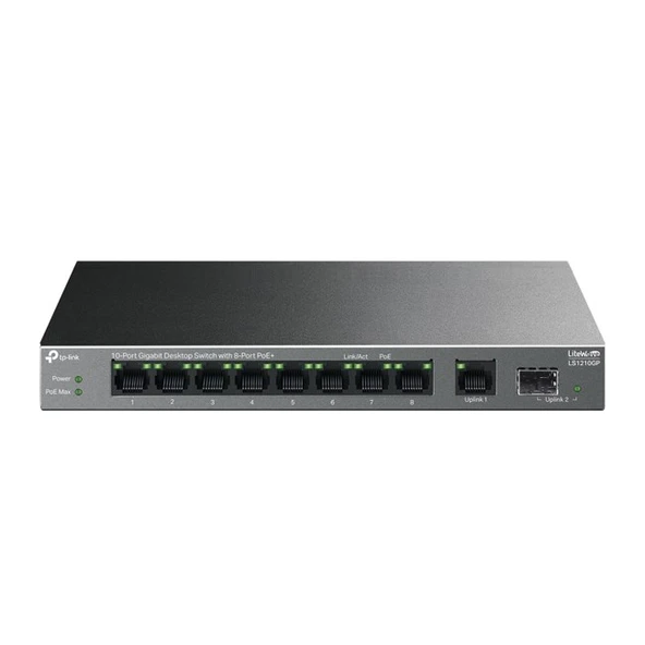Tp-Link LS1210GP 10 Port Gigabit Switch ürün görseli 1