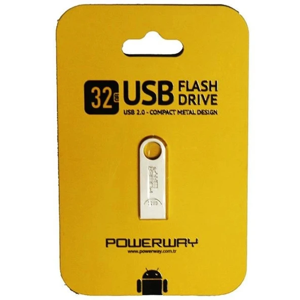 Powerway 32 Gb Metal Tip USB Flash Bellek ürün görseli 1