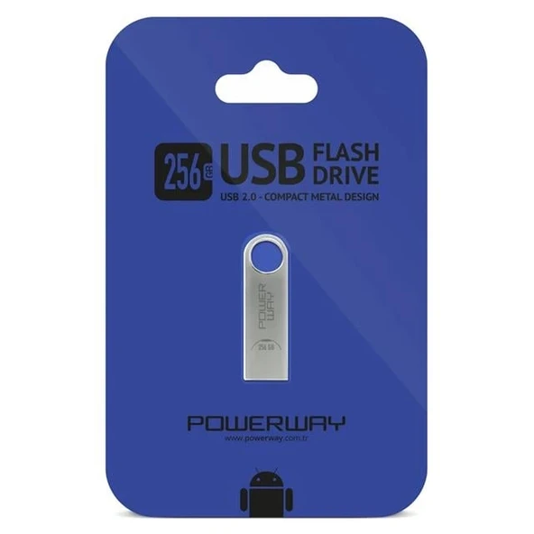 Powerway 256GB Metal Flash Bellek 2.0 USB Bellek ürün görseli 1