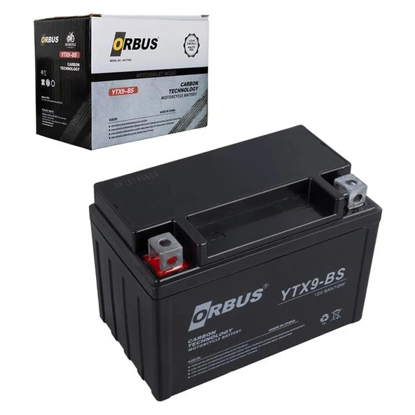 Orbus YTX9-BS 12V 9A Motosiklet Aküsü (150 X 86 X 107 MM) (2.84Kg) ürün görseli 1