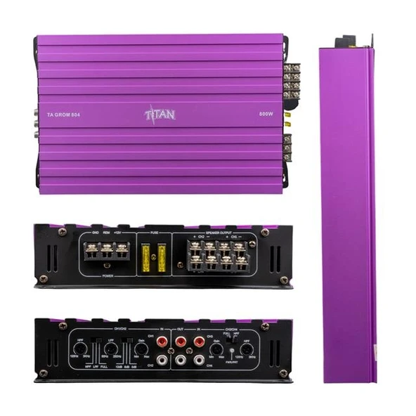 Magicvoice Titan-804 4 Kanallı Max 1600 Watt Oto Amfi-Anfi ürün görseli 1