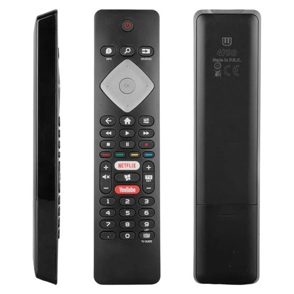 Philips BRC0884301/01- 43PUS6554- 50PUS6554/12- 55PUS6554- 65PUS6554/12 Netflix Youtube Tuşlu Lcd- Led TV Kumanda ürün görseli 1