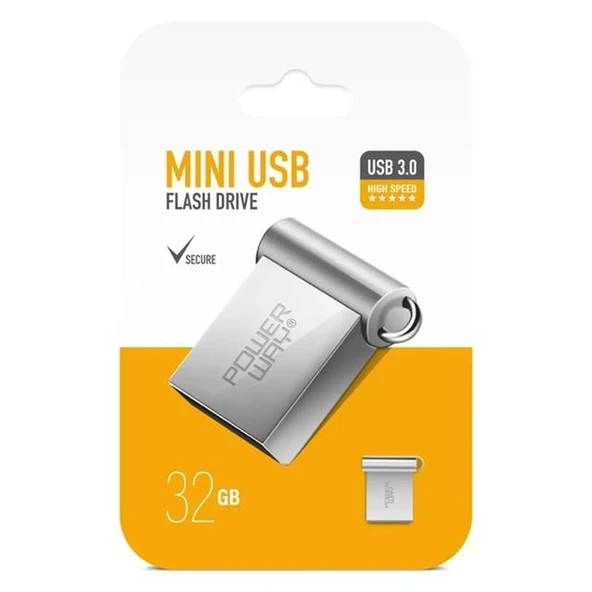 Powerway 32GB USB 3.0 Metal Mini Flash Bellek ürün görseli 1