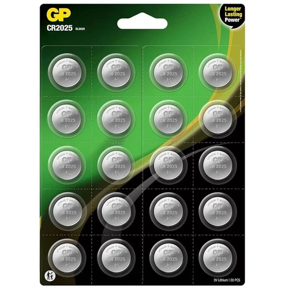 GP CR2025 DL2025 Lityum 20'li Para Pil (GPCR2025-2CAI20) ürün görseli 1