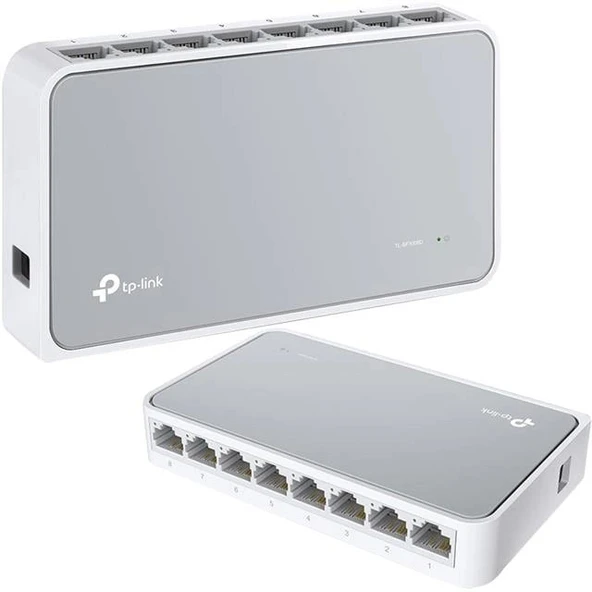 TP-Link TL-SF1008D 8-Portlu 10/100Mbps Masaüstü Switch ürün görseli 1