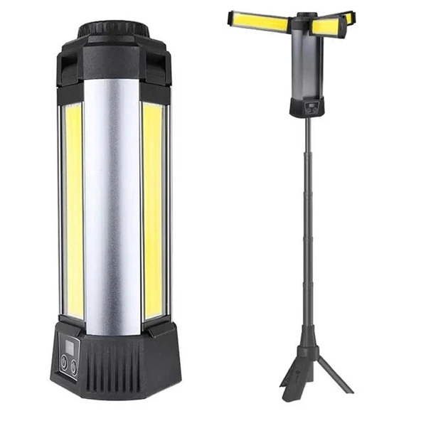 PowerMaster PM-24566 35 Watt USB - Type-C Girişli P50 Ve Cob Ledli 3 Kanatlı Kollu Çalışma Lambası ürün görseli 1