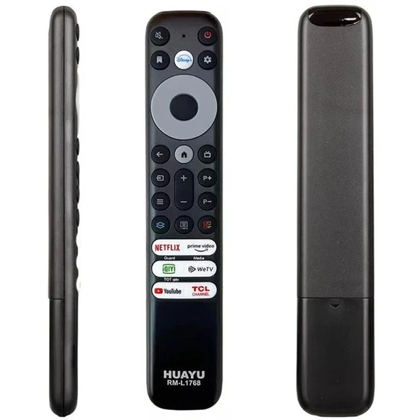 Huayu Tcl RM-L1768 - RC902V - RMR1 Netflix-Prime Video-Guard-Media-Youtube Tuşlu Ses Komutsuz Lcd Led Tv Kumandası ürün görseli 1