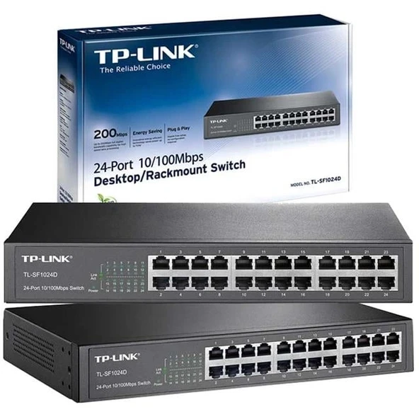 Tp-Link TL-SF1024D 24 Port 10-100 Mbps Ethernet Switch ürün görseli 1