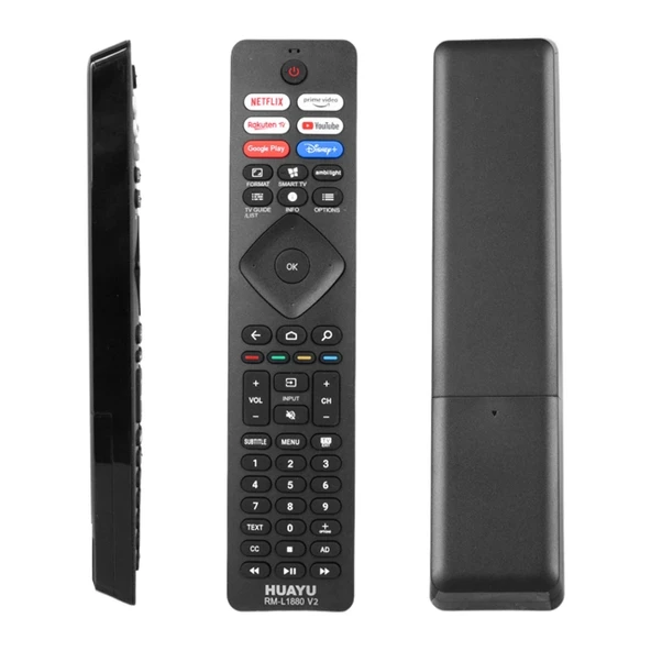Huayu RM-L1880 Philips Netflix-Prime Video-Rakuten Tv-Google Play-Vudu-Youtube Tuşlu Led Tv Kumanda ürün görseli 1