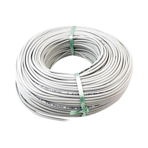 Powermaster 3 Telli 1 Hat 1 Çift 100 Metre Telefon Hat Kablosu (1*2+1*0.50) ürün görseli 1