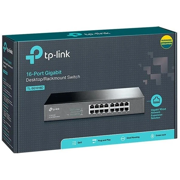 Tp-Link TL-SG1016D 16 Port Gigabit Ethernet Switch - Resim 3