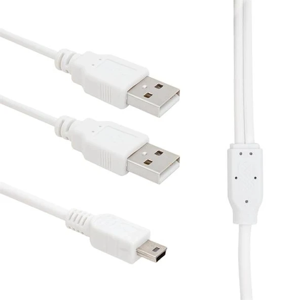 Powermaster USB 2 A Erkek-Mini USB 5 Pin 1 Metre Kablo ürün görseli 1