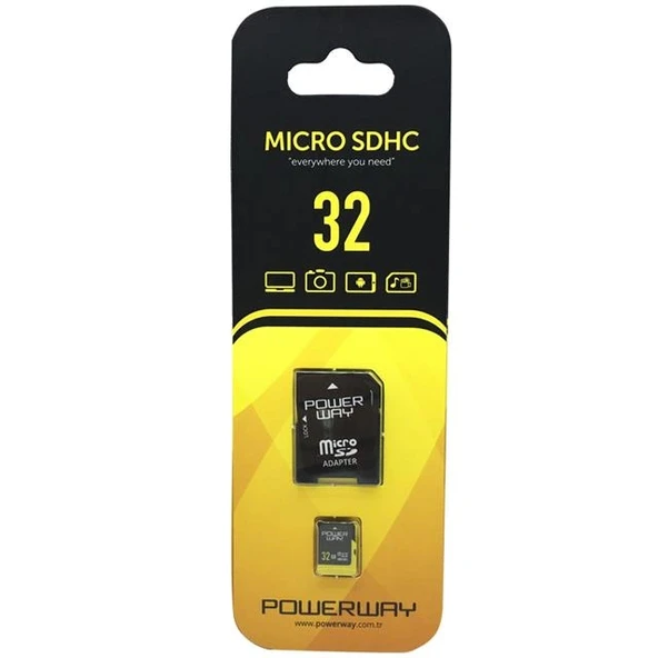 Powerway PWR-32 32 GB Micro SD (Class 10) Hafıza Kartı ürün görseli 1
