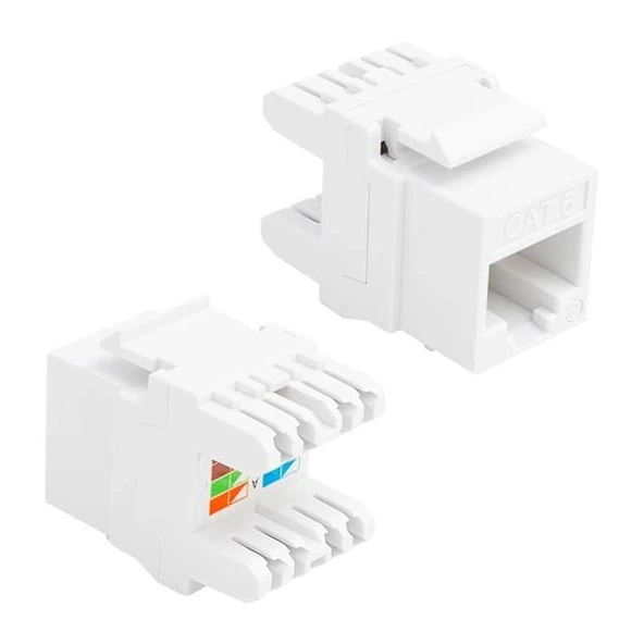 Rj45 Cat6 Şase 180 Derece Keystone Jack ürün görseli 1