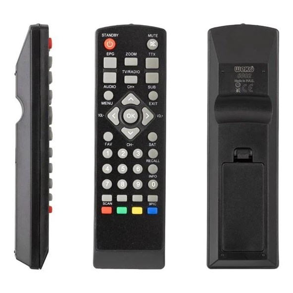 Goldmaster Mini SD - Digimaster Hector Mini Scart - Korax Mini Box - Hiremco Mini SD Wise Uydu Alıcı Kumandası ürün görseli 1