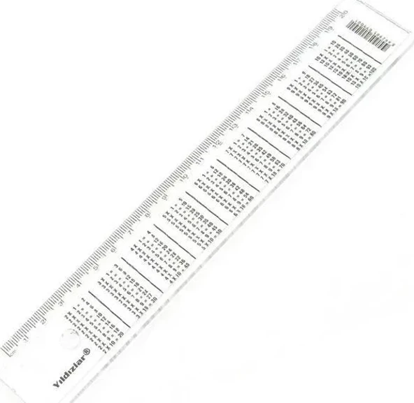 YILDIZLAR ÇARPIM TABLOLU CETVEL 30 CM ürün görseli 1