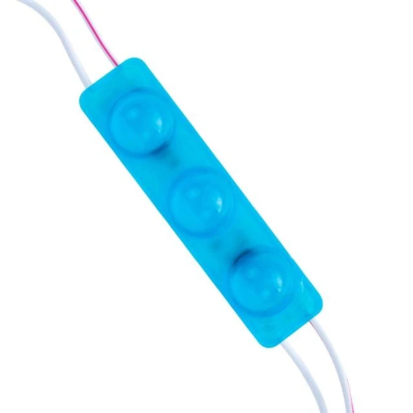 Powermaster 12 Volt 1.5 Watt Mavi Yanıp Sönen Parlak Tek Renk 2835 69 X 16 Mm IP65 160 – 180 Lümen 160 Derece Modül Led ürün görseli 1