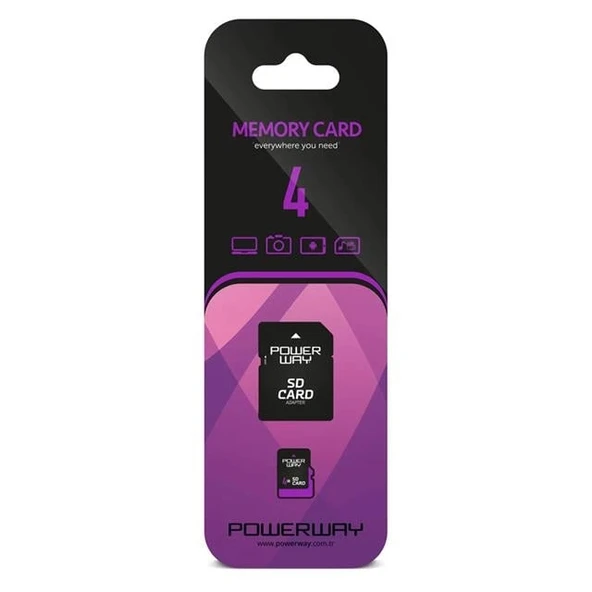 Powerway PWR-4 Micro 4GB Micro SD Hafıza Kartı ürün görseli 1