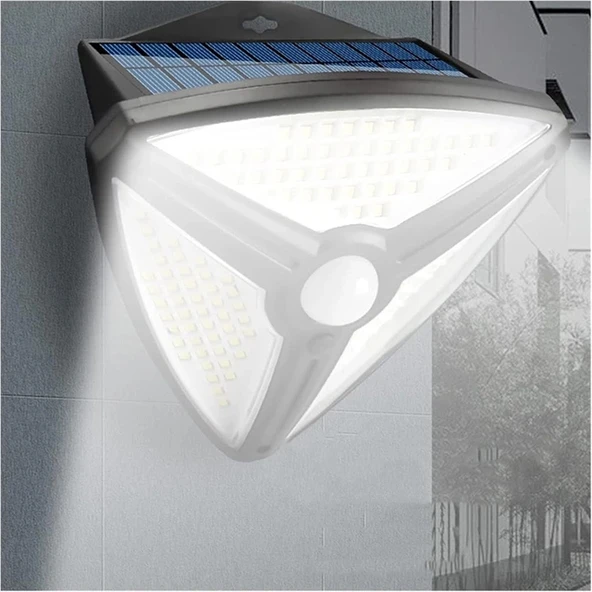 Powermaster MX-1219B 150 Cob Ledli Sensörlü 3 Modlu Solar Duvar Lambası - Resim 5