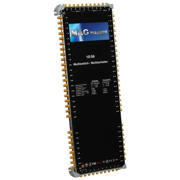 MAG Platinum MP 10/56 Multiswitch - 10 Giriş 56 Çıkışlı Merkezi Uydu Santrali Hybrid 4K ve 3D Destekli ürün görseli 1