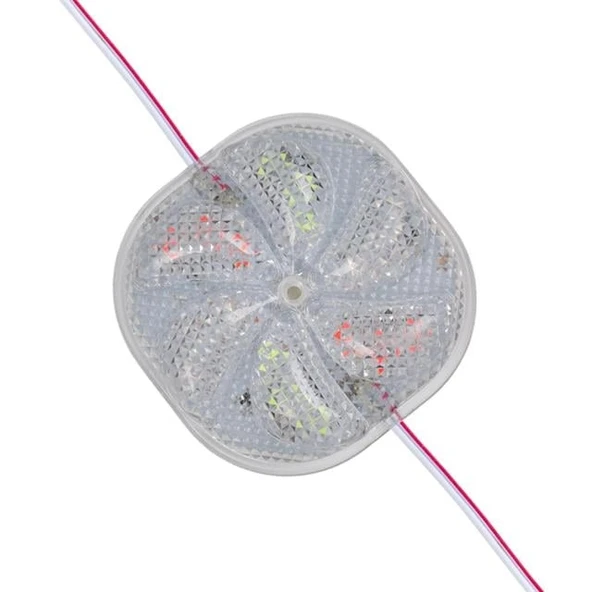 PowerMaster PM-14703 12 Volt 3 Watt Karışık (R+G+B) Yanıp Sönen Çakar 6565-2835 Modül Led 65x65x12mm ürün görseli 1