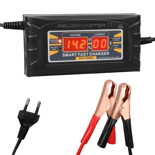 Powermaster SON-1206D 12 Volt 6 Amper Dijital Göstergeli Akıllı Akü Şarj Cihazı ürün görseli 1